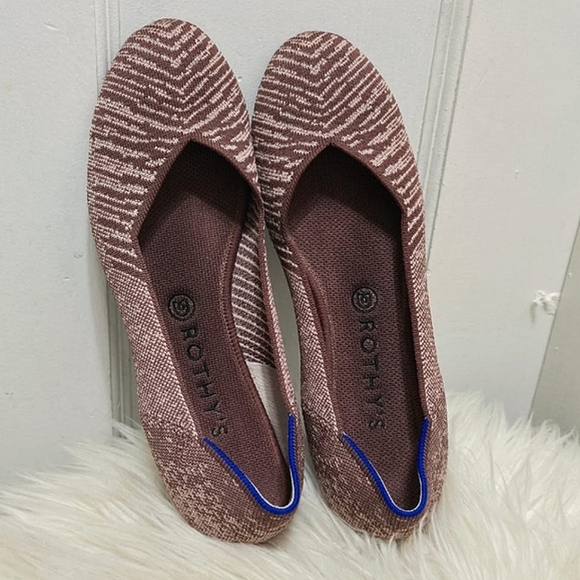 Rothy's Metallic Slip On Brown Flats Size W10🌴 - Picture 8 of 9